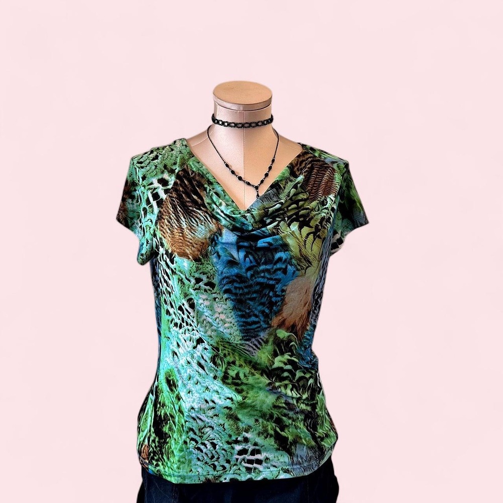Y2K Bianca Nyborg cowl neck top